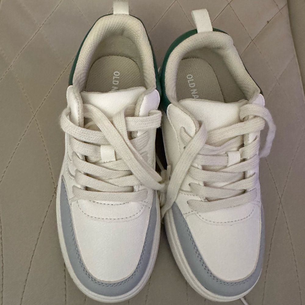 Old Navy Kids White and Blue Sneakers
